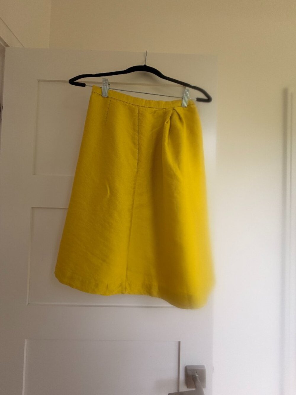 By Malene Birger Yellow A-Line Midi Skirt | Luxury Designer | Size XS/S